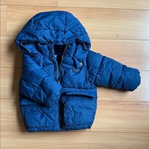 Jacadi L’esprit Blue Hooded Puffer Jacket